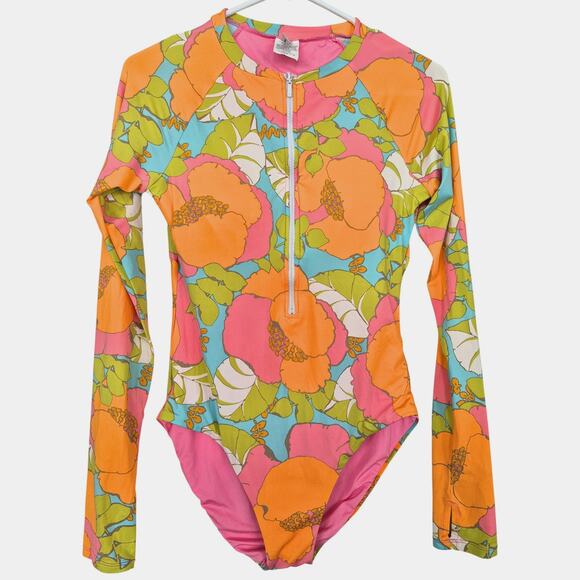 Trina Turk Other - Trina Turk Womens Long Sleeve Sz M Swimsuit Paddle Suit Rashguard Playa Del Flor